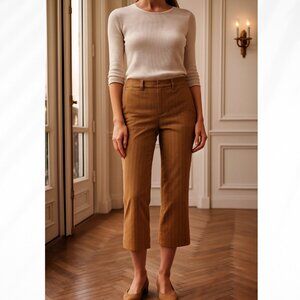 ☀️ VINTAGE J JILL Cropped Pants 6 Brown Cute Business Casual Workwear Trousers